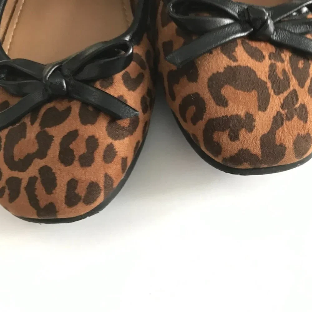 JCREW Factory Girls' leopard ballet flats K13